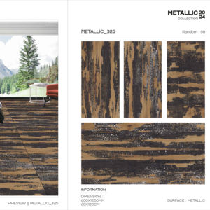 Carreaux de porcelaine de la collection designer, finition métallique, 60x120cm, 600x1200mm, format 24x48, pour une utilisation élégante sur les murs et sols intérieurs. - Product Image 1