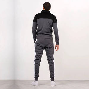 High Quality Men Colorblock Zip Up Tracksuit Long Sleeve <b>Jacket</b> and Sweatpants Set Casual Athletic Sports Suit - Product Image 2