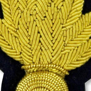 Patch de blazer couronne en perles de silicone dorées, fait main sur mesure, badges en fil métallique, couronne en velours noir, écusson - Product Image 6