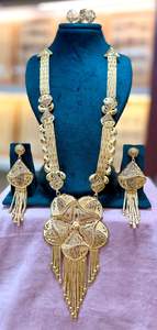 Ensemble de bijoux de mode de Dubaï plaqué or 24 carats boucles d'oreilles bracelets peignes broches avec cuivre diamant matériel cadeau de bulgarie - Product Image 3