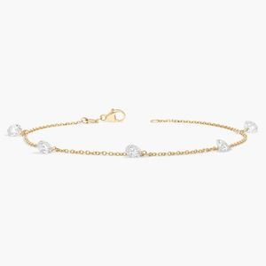 Pierced Diamond Station <b>Bracelet</b> with 1.25 CTW Round Cut Lab-Grown Diamonds in White Gold - Product Image 3