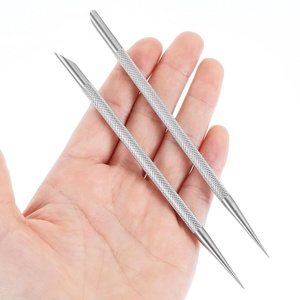 ที่ดันหนังกำพร้าแบบใช้ซ้ำได้ ยี่ห้อ Shears Beauty สำหรับทำเล็บ ตัดแต่งเล็บ กำจัดหนังกำพร้าและเซลล์ผิวที่ตายแล้ว ทำจากสแตนเลสสตีล แบบสองด้าน - Product Image 6