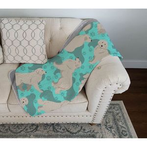 Great Pyrenees Artwork Pattern <b>Quilted</b> <b>Throw</b> Blanket 50x60 Soft and Lightweight for Bed Couch Sofa for Pets - Product Image 3