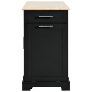 Carrello da Cucina K K con Ruote, Cestino per Rifiuti, Presa di Corrente, Scaffale Interno, 5a Generazione di Carrelli da Cucina - Product Image 6