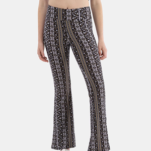 Women Flare Pants Printed High Waist Stretch <b>Yoga</b> <b>Trousers</b> Durable High Quality Breathable Customizable - Product Image 2