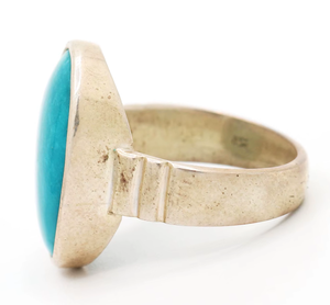 Wholesale Natural Arizona <b>Turquoise</b> <b>Ring</b> 925 Sterling Silver Handmade Vintage Boho Jewelry for Women Gemstone Statement <b>Rings</b> - Product Image 5