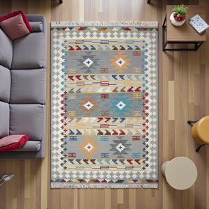 Alfombra Kilim de Lana Hecha a Mano, Tejido Plano, Patrón Abstracto, Moderna y Ecológica para Decoración de Sala de Estar - Product Image 3