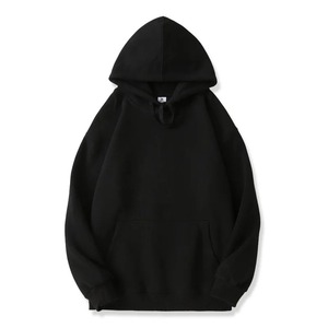 Sweat-shirt à capuche blanc pour homme, coupe classique, en coton French Terry, pull décontracté avec poche, pour l'automne - Product Image 3