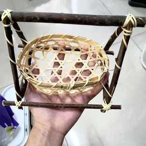 ตะกร้าไม้ไผ่สานมือ ที่หลบซ่อนสำหรับสัตว์เลี้ยงขนาดเล็ก รังนก รังแฮมสเตอร์ กล่องเก็บของธรรมชาติ เป็นมิตรกับสิ่งแวดล้อม ของเล่นในกรง  ผู้จำหน่าย - Product Image 1