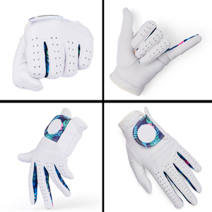 Guantes de Golf Profesionales para Zurdos, de Piel de Oveja Genuina, Antideslizantes, Resistentes, Transpirables, con Diseño de Impresión por Transferencia de Calor y Gancho - Product Image 6