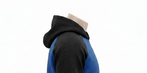 Sweat-shirt à capuche bleu pour homme, manches raglan, en molleton de coton, décontracté, avec poche avant, coupe classique, pour l'automne - Product Image 6