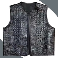 Chaleco de Motocicleta de Cuero Genuino para Invierno, Impermeable, Cortavientos, Transpirable, Relleno de Algodón, Estilo Vintage, para Uso Diario, de Alta Calidad para Hombre