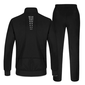 Custom Logo <b>Polyester</b> Cotton <b>Mens</b> Athletic Warm Up Tracksuit Full Zip Jacket <b>Jogger</b> Pants 2 Piece Jogging Set - Product Image 6