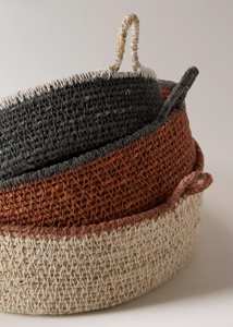 Handmade Braided Seagrass <b>Tray</b> Set <b>Round</b> Nesting Basket Handmade Sustainable <b>Table</b> Organizer Wholesale Bulk Supplier Home Decor - Product Image 4