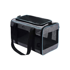 Purple Soft-Sided Pet Carrier With Mesh Panels Zipper Closure Double Handle For <b>Cats</b> - Product Image 5