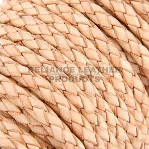 Bulk 5mm Black Dark Brown Natural Bolo <b>Braided</b> Leather <b>Cord</b> for Jewelry Supplies Professional Jewelry Leather <b>Cord</b> Supplier - Product Image 6