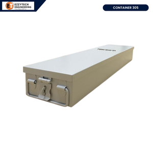 Industrial Electrical Equipment Storage <b>Box</b> ET Container 305 with Lockable Latch Powder Coated Metal Utility Toolbox - Product Image 2
