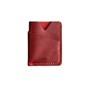 Vente en gros de mini porte-cartes de crédit minimaliste Crazy Horse en cuir véritable pour hommes LCH-0029 - Product Image 1