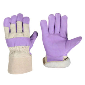 Gants de travail en cuir de charpentier canadien résistants au froid, respirants, en cuir de vachette grainé pour la protection des mains et des bras dans l'industrie - Product Image 5