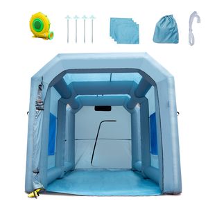 13x10x9ft <b>Inflatable</b> Spray Paint Booth with LED Lighting 950W High Powerful Blowers Air Filter Spray Booth Tent for <b>Car</b> Painting - Product Image 6