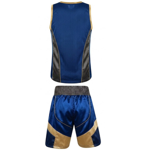 Uniforme de Boxeo de Alta Calidad 100% Poliéster, Color y Logotipo Personalizados, MOQ Bajo, Uniformes de Boxeo Hechos a Medida - Product Image 3
