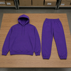 Conjunto Deportivo para Hombre, Sudadera con Capucha de Forro Polar y Pantalones Deportivos, Traje de Jogging Grueso para Invierno - Product Image 4