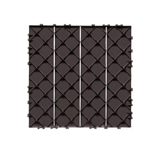 Piastrelle per Pavimenti a Incastro, Confezione da 10, 30x30 cm, 10 Metri Quadrati Pavimentazione in Plastica Impermeabile per Esterni, Copertura per Pavimenti da Patio Resistente a Tutte le Condizioni Atmosferiche - Product Image 1