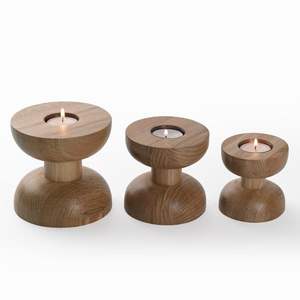 Support de bougie en bois pour décoration artistique d'intérieur, élégants bougeoirs en bois, lanternes, pots à bougies - Product Image 2