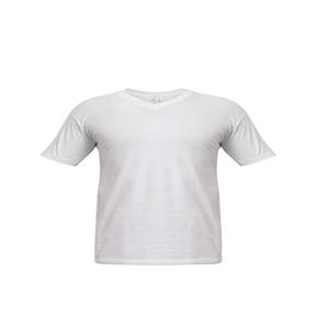 Camisetas de Jersey Lisas Extra Grandes para Hombre, CVC (60/40) 200g, Manga Corta, Cuello en V, Transpirables, de Secado Rápido y Ecológicas - Product Image 1