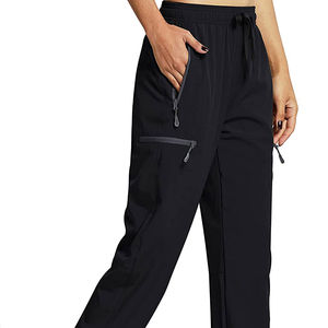 Pantalones de Senderismo Tipo Cargo para Mujer, Ligeros, de Secado Rápido, Capri, Deportivos, Casuales, para Exteriores, con Bolsillos con Cremallera - Product Image 1