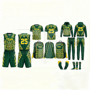 ชุดบาสเก็ตบอลชายคุณภาพสูงแบบสั้น คอมโบเซ็ต 100% โพลีเอสเตอร์ ระบายอากาศ ป้องกันแบคทีเรีย เอวยางยืด ไซส์ใหญ่ - Product Image 3