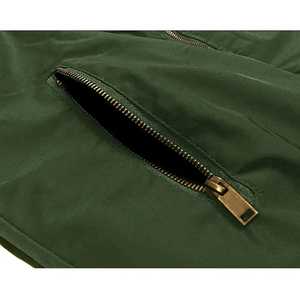 Chaqueta Bomber Verde para Hombre LONG MISSION INDUSTRY, Transpirable, con Cierre de Cremallera, Resistente al Viento, Informal, para Exteriores, Invierno, con Relleno de Poliéster - Product Image 4