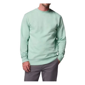 Sudadera de hombre con cuello redondo, manga corta, oversize, 100% algodón, forro polar, doble cremallera, estilo urbano para invierno. - Product Image 1