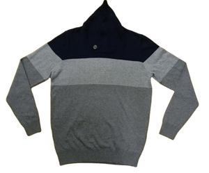 Automne hommes décontracté coton chandails à manches longues col montant col en V Anti-rétrécissement séchage rapide haute qualité étiquettes de marque pull - Product Image 1