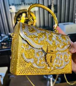 Handmade Metal Evening Clutch Fish Shape Decoration Lock Closure PU Lining 7 Inch <b>Small</b> Capacity Party <b>Handbag</b> Uttar Pradesh - Product Image 3