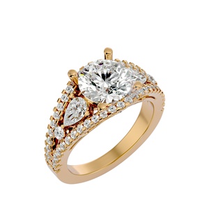 Bague Fine Unique en Or Massif 14K avec Diamant de Laboratoire Rond de 2 Carats et Forme Poire, Certifiée IGI, Tendance, OEM/ODM Personnalisée pour Anniversaire et Fiançailles - Product Image 6