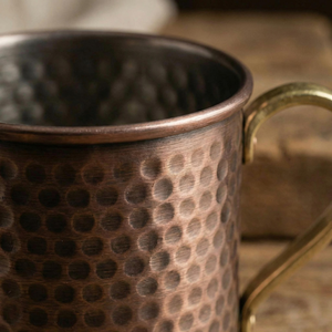 Mug en cuivre pur pour boire, différentes capacités de 1L à 300ml, motif de poignée ergonomique, cadeau ou article de table - Product Image 4