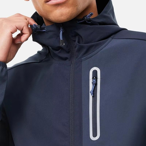 <b>Men's</b> <b>Summer</b> Windbreaker Short Set Knitted Fabric Breathable Customizable Track Suit Outdoor Waterproof Clothing - Product Image 6