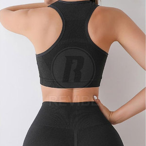Comfortable High Quality Solid Front Logo Yoga Short Sets Breathable Elastic Waist 2-Piece Summer Collection - Product Image 2