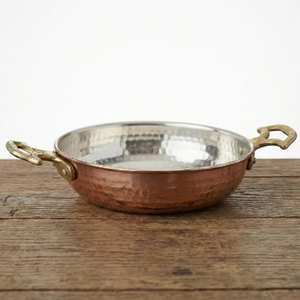 Poêle à frire décorative en cuivre martelé avec poignée en laiton, poêle artisanale pour la cuisson, la friture et la décoration de la cuisine, de la maison et de l'hôtel - Product Image 4