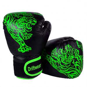 Guantes de Boxeo Personalizados con Estampado de Tigre Negro y Verde, Guantes de Entrenamiento de MMA, Guantes Ligeros para Boxeo, Kickboxing y Sparring - Product Image 1