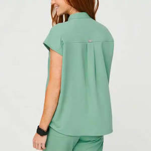 ชุดสครับพยาบาลผ้าพรีเมียมเนื้อนุ่ม ลดริ้วรอย ผลิตจากโพลีเอสเตอร์ เรยอน สแปนเด็กซ์ ซักได้ สำหรับชุดยูนิฟอร์มพยาบาลหญิง - Product Image 2