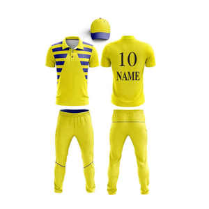 Maillot de cricket unisexe avec logo d'équipe, impression numérique, 100% coton, séchage rapide, couleurs contrastées, vêtements de cricket, uniforme d'entraînement sportif - Product Image 3
