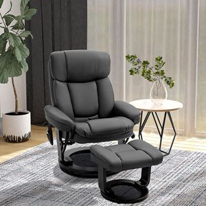 Poltrona Massaggiante Elettrica a 10 Punti con Poggiapiedi e Funzione Girevole per Soggiorno, Camera da Letto, Ufficio - Product Image 2