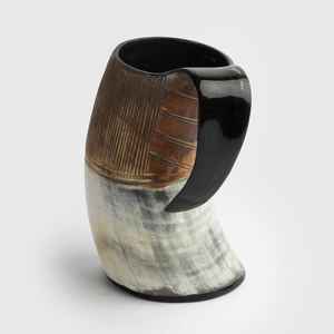 Mug en corne de style viking artisanal, vaisselle naturelle de haute qualité, outils de bar et articles de fête de style nordique, ustensiles de cuisine décoratifs - Product Image 5