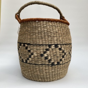 Natural Seagrass <b>Basket</b> For <b>Laundry</b>, Kitchen, Handicraft In Vietnam MS197 - Product Image 3