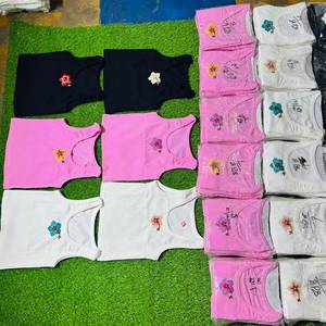 เสื้อกล้ามผ้าฝ้ายริบเนื้อนุ่มราคาประหยัด พร้อมลายปักสวยงาม สำหรับเด็กผู้หญิง สวมใส่สบายๆ ซ้อนเลเยอร์ และแฟชั่นฤดูร้อน - Product Image 6