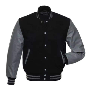 Men's <b>Jackets</b> Custom Embroidery Leather Sleeve Baseball Letterman Outdoor Varsity <b>Jacket</b> for Men 2026 OEM - Product Image 5