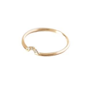 Custom Wholesale Lab Grown Diamond <b>Crown</b> <b>Ring</b> Three Diamonds Nesting Wedding Band Good Quality Simple Band for Women - Product Image 1