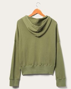 Conjunto de Sudadera con Capucha Verde Oliva para Mujer, Informal, de Manga Larga con Bolsillos, de Algodón Tejido, para Otoño - Product Image 2